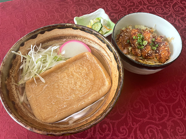 きつねうどんミニヒレソースカツ